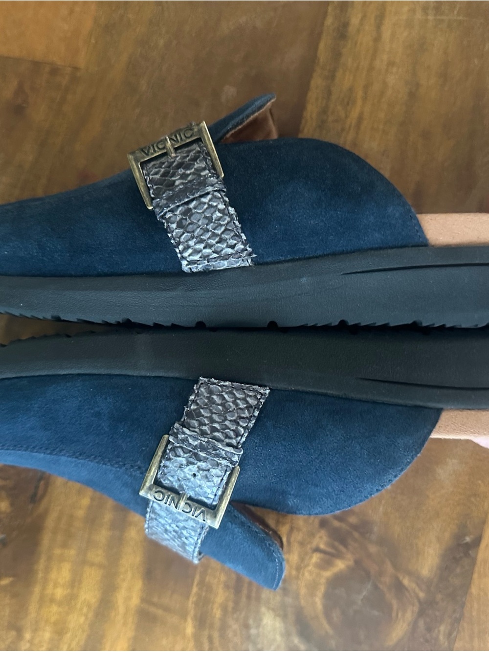 Vionic‎ Darla blue suede slip on comfort mules flats ladies 9.5 wide - Picture 8 of 8